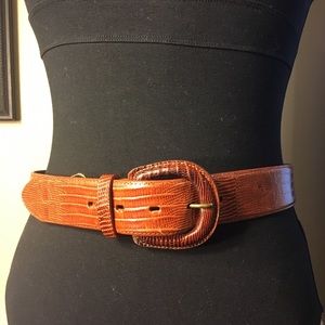 Ralph Lauren Brown Vtg Lizard Belt
